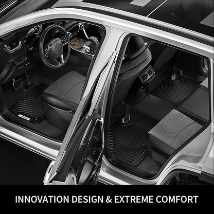 OEDRO Floor Mats Fit for 2015-2017 Toyota Camry, TPE All-Weather Camry Car Mats Includes 1st and 2nd Row: Front, Rear, Full Set Liners, Black