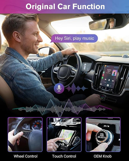 Ablink 2026 Upgarded Wireless CarPlay Adapter for iPhone & Android,2 in 1 Mini USB CarPlay Dongle Wireless CarPlay,Fast Connection,Dual-Band WiFi,No Delay,Plug & Play,Fast Auto-Reconnect