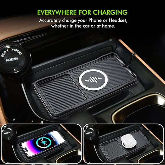 Wireless Car Charger Pad, 15w Fast Car Wireless Chargers Charging pad Non Slip Charger for Car Wireless Phone Charger for iPhone 17/16/15/14/13/12 Pro Max,Samsung S23 S22 S20 for Android, 30cm Cable