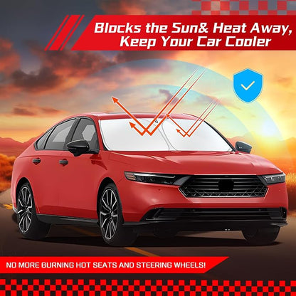ARISMOTOR Windshield Sun Shade for Honda Accord Sedan 2018-2025 2026, Custom Fit Foldable Front Window Sunshade Sun Visor Protector, Block UV Rays Keep Your Car Cooler