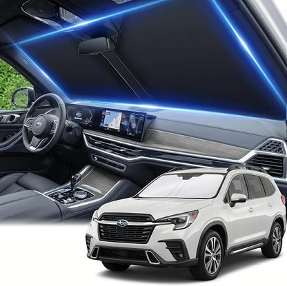 Windshield Sun Shade for Subaru Ascent 2019-2024 2025 2026 Sunshade Front Window Shade Custom Fit Ascent Accessories Sun Visor Foldable Shade Blocks UV Rays Accessories