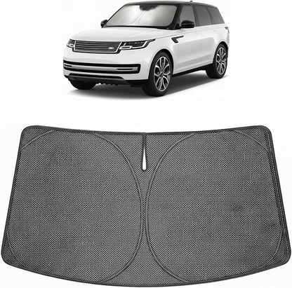 Proadsy Windshield Sun Shade Custom Fit Land Rover Range Rover 2022-2026 Ice Crystal Black Front Window Sunshade UV and Heat Blocker Foldable Visor Keeps Car Cooler for Summer Parking and Daily Use