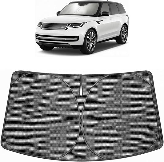 Proadsy Windshield Sun Shade Custom Fit Land Rover Range Rover 2022-2026 Ice Crystal Black Front Window Sunshade UV and Heat Blocker Foldable Visor Keeps Car Cooler for Summer Parking and Daily Use
