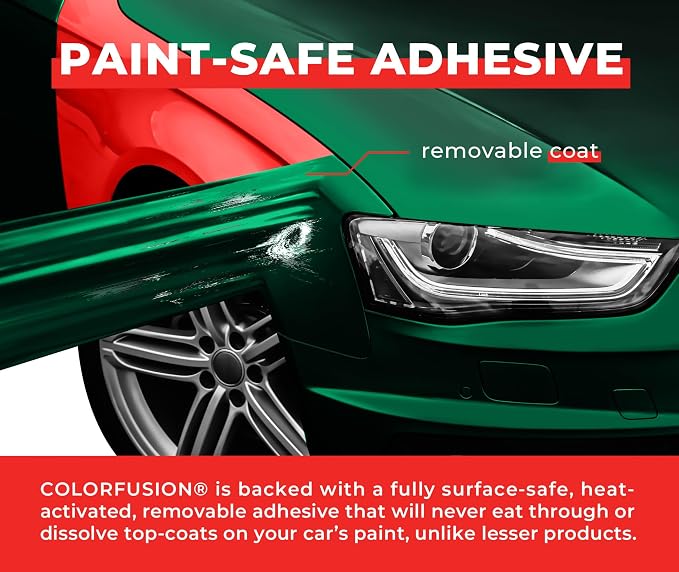 ColorFusion PPF by VViViD, Satin Chrome Stealth Green Dry Apply PPF Vinyl Car Wrap Roll 60ft x 5ft