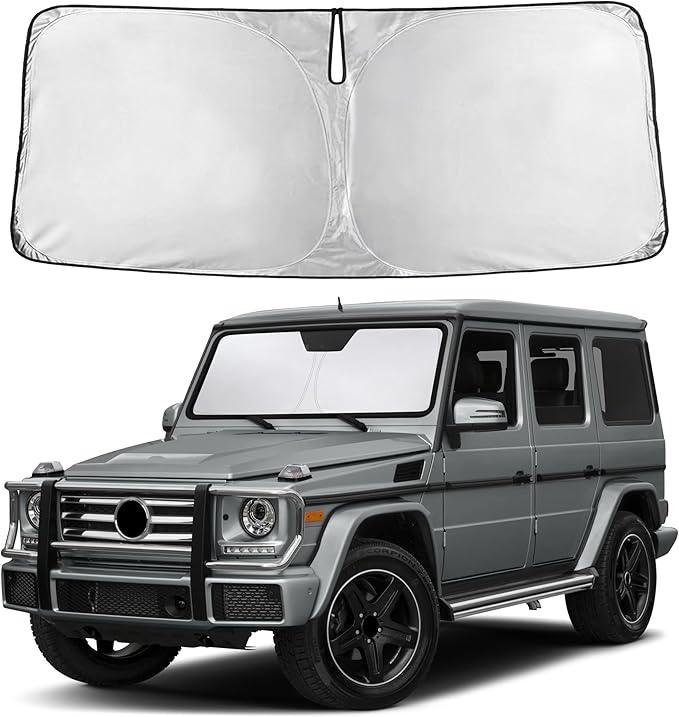 EcoNour Windshield Sunshade Compatible for Mercedes-Benz G Class 1990-2016 2017 2018, Sun Visor for Front Windshield & Window Sun Shade Cover, UV Heat Blocker & Protector, Car Accessories