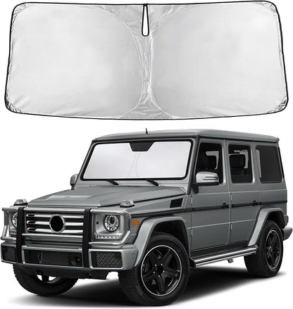EcoNour Windshield Sunshade Compatible for Mercedes-Benz G Class 1990-2016 2017 2018, Sun Visor for Front Windshield & Window Sun Shade Cover, UV Heat Blocker & Protector, Car Accessories