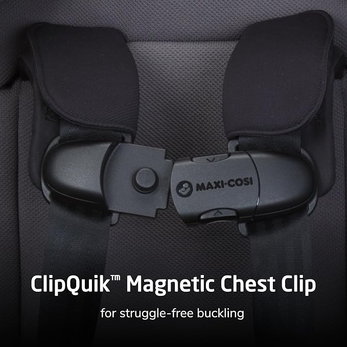 Maxi-Cosi Pria Max+ All-in-One Baby Convertible Car Seat, Rear Facing, Forward Facing Car Seat, Toddler Booster, Easy Latch Install, Magnetic Buckle, Adjustable Harness, Cup Holders, Sea Shadow