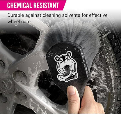 H.O.W Tire Cleaning Brush,Wheelie All Exterior Surface and Wheel Brush (Safe for Cars, Trucks, SUVs, RVs, Motorcycles, & More)