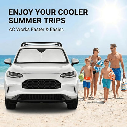 Windshield Sun Shade for Honda HR-V 2023 2024 2025 2026 Front Window Shade Custom Fit HRV Accessories Sun Visor Foldable Shade Blocks UV Rays Summer Must Have Car Accessories