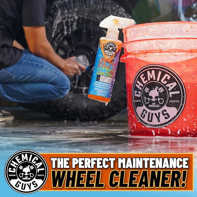 Chemical Guys CLD1051602 Sticky Gel Citrus Wheel Cleaner Gel, (Safe For All Wheel Types) Works on Cars, Trucks, SUVs, Motorcycles, RVs & More, 16 fl oz (2 Pack)