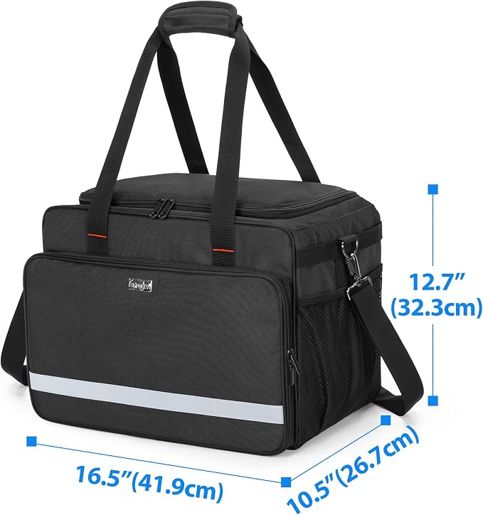 samdew Large Detailing Bag, Detail Organizer for Auto Detailing Supplies Storage, Car Cleaning Caddy for Vehicle Wash Tools, Car Care Box for Detailing Bottles, Towel, Buffer and More, Bag Only