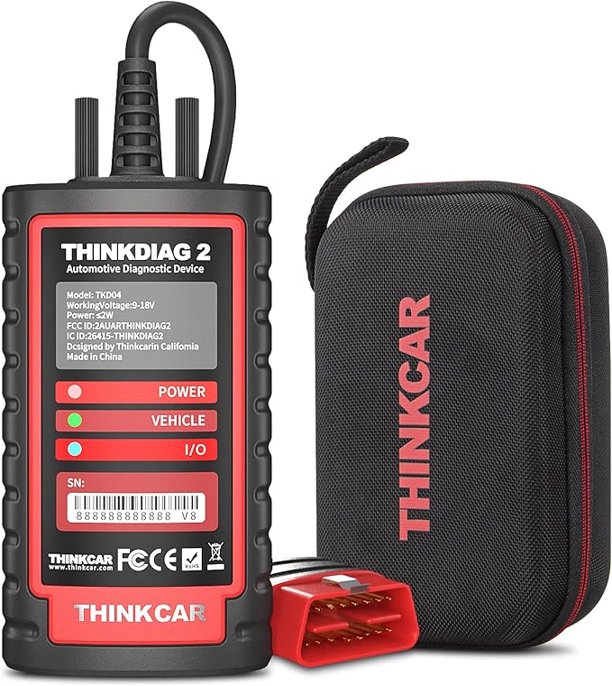 Thinkdiag2 All System Bidirectional OBD2 Diagnostic Scanner for iOS & Android, THINKCAR Bluetooth Scan Tool with CAN-FD Protocol, 15+ Reset Functions, ECU Code, Active Test, AutoVIN, 1 Year Update