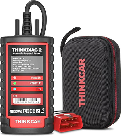 Thinkdiag2 All System Bidirectional OBD2 Diagnostic Scanner for iOS & Android, THINKCAR Bluetooth Scan Tool with CAN-FD Protocol, 15+ Reset Functions, ECU Code, Active Test, AutoVIN, 1 Year Update