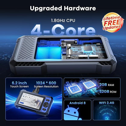 MUCAR 682 AI-Assisted OBD2 Scanner Bidirectional Scan Tool, Scanner for Car ALL System, OBD2 Scanner Diagnostic Tool with Active Test,Car Diagnostic Scanner with 20+ Reset,CAN FD & FCA SGW,Free Update