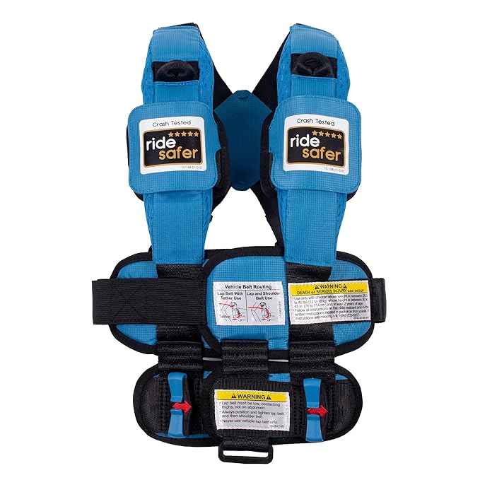 RideSafer Gen 5 - Extra Small (XS) Blue, Lightweight, Compact, Portable Car Seat, 2+ Years; 26.5–40 lb - Perfect for Travel and Everyday Child Safety