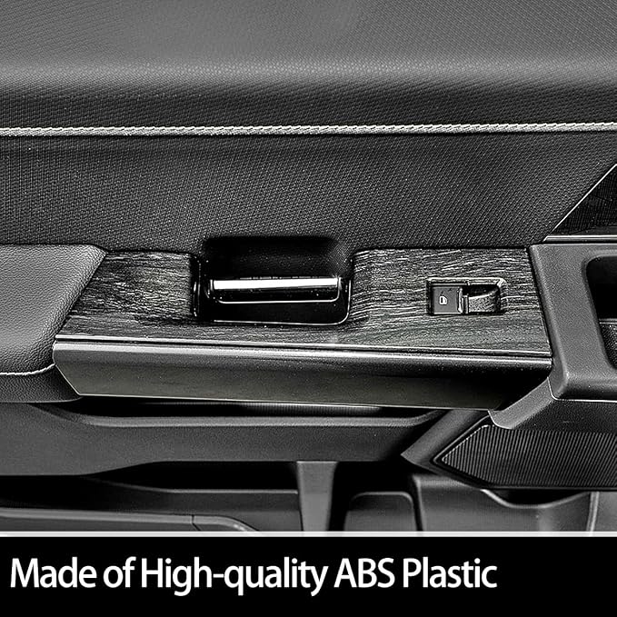 GZXinWei Interior Accessoreis for Ford F150 2021 2022 2023 2024 2025 2026 Door Window Control Switch Panel Trim Cover Wrap Decor Upgrade Parts Black Wood Grain