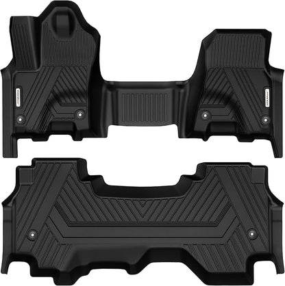 YITAMOTOR Floor Mats Fits for 2025-2026 Ram 1500 Quad Cab 1st Row Bench Seat, All Weather TPE Custom Fit Car Mats Ram 1500 Floor Liners 1st & 2nd Row, Black