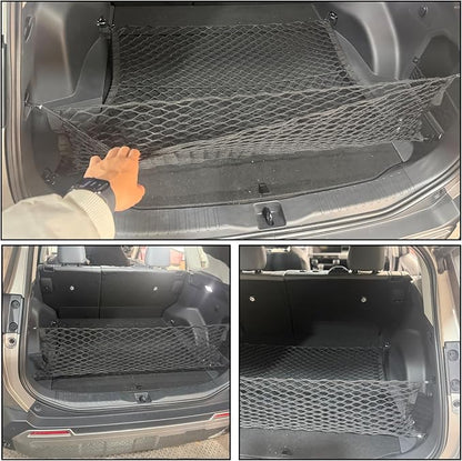 Rear Trunk Organizer Cargo Net Suitable for 2026 Toyota RAV4 Hybrid LE Limited SE Woodland Edition XLE Premium XSE Plug-ln GRSport Rear Trunk Mesh Cargo Storage Net Bag