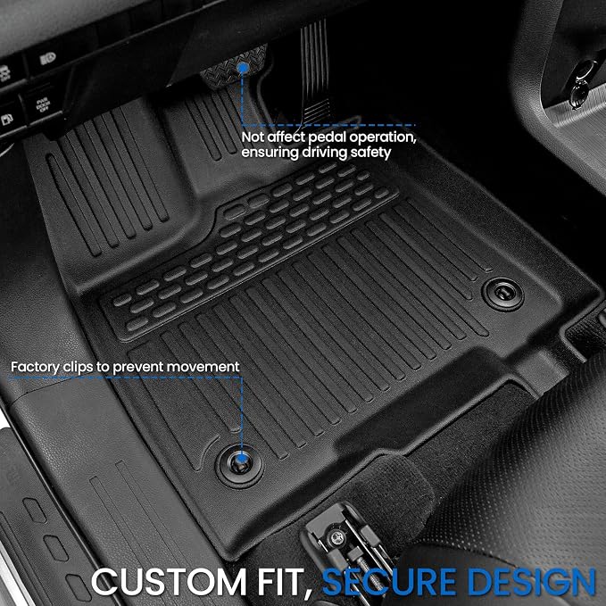 Floor Mats Set for 2021-2025 2026 Toyota Sienna (Only for 8 Seats), All Weather TPE Backrest Mat Trunk Lower Well Mat Cargo Liner Door Sill Guards Accessories (8 Seats Full Mats Set)
