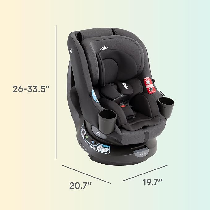 Joie Baby, Chili Spin SI 360 Rotating 2-in-1 Convertible Car Seat, Rear and Forward-Facing, No-Rethread Harness, Side Impact Protection (Dove)