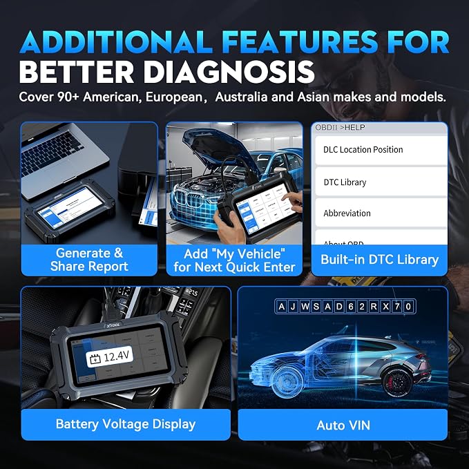 XTOOL D6S OBD2 Scanner Diagnostic Tool, 2026 Car Scanner with 30 Resets, All System Scan Tool with FCA & CAN FD, ABS Bleed, Gearbox Match, Crank Sensor Relearn, Lifetime Update, Upgraded of D5S