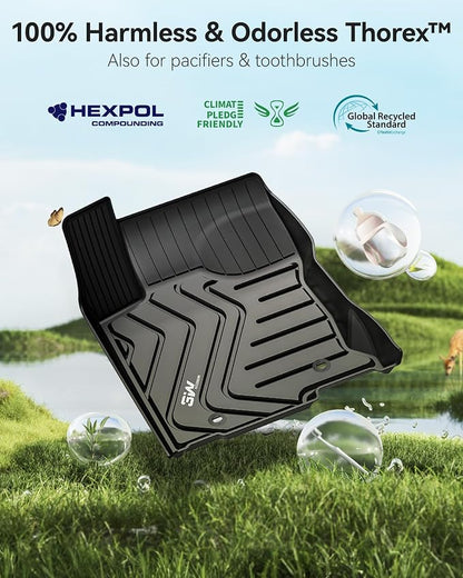3W Floor Mats Compatible for Lexus NX NX200t NX300 NX300h 2021-2015 TPE All Weather Floor Liners Custom Fit Floor Liner for Lexus NX All Models，1st & 2nd Row Mat Car Accessories，Black