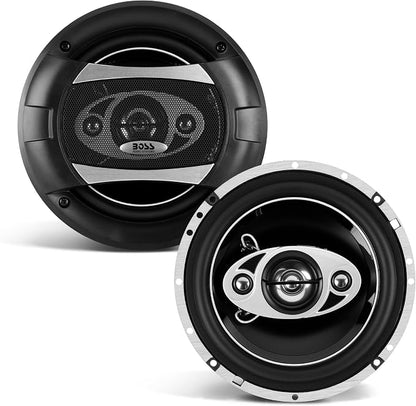 BOSS Audio Systems P65.4C Phantom Series 6.5 Car Door Speakers - 400 Watts Max, 4 Way, Full Range, Tweeters, Coaxial, Sold in Pairs