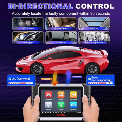 Autel Obd2 Scanner Diagnostic Tool MaxiCOM MK808Z: 2026 Bidirectional Scan Tool, 28+ Service, Active Tests Scanner for Car, All System OBD2 Diagnostics Car Scanner for DIY, Mechanic and Small Shops