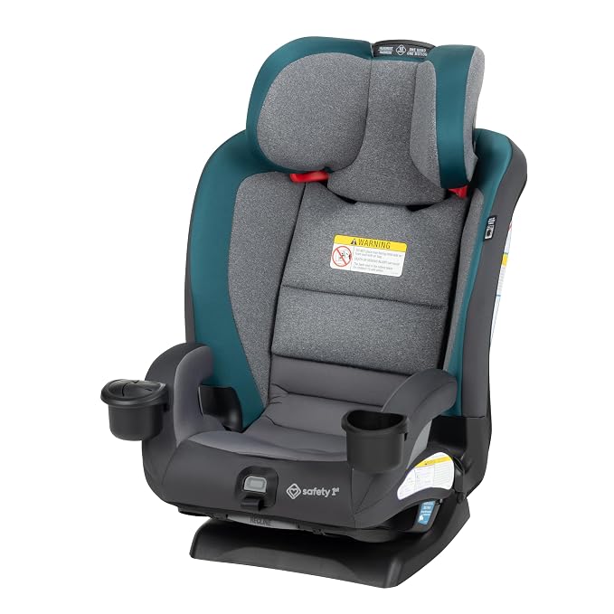 Safety 1st EverSlim 4-in-1 Convertible Car Seat, SecureTech Chest Clip, Ultra-Slim, 4-Mode Infant to Booster, Baby Car Seat, 5-100 lbs, Memory Foam, Fiddlehead