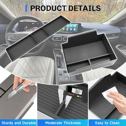 SXCY 2PCS for 2026 Nissan Sentra Center Console Organizer Tray+Dashboard Tray for 2026 Nissan Sentra Accessories Center Console Tray 2026 Sentra Armrest Console Organizer Tray