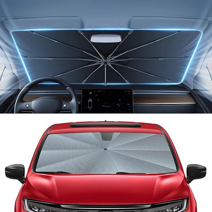 Autorder Windshield Sun Shade Umbrella for 2018-2025 2026 Honda Odyssey Accessories,Upgraded Ice Crystal Material,Easy Setup Umbrella Sunshade for Car Windshield,100% Sun Blocking