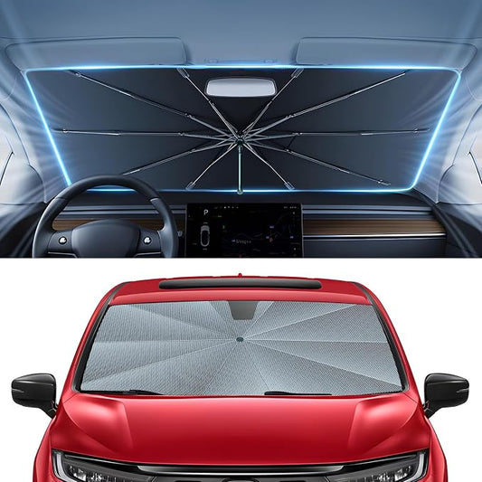 Autorder Windshield Sun Shade Umbrella for 2018-2025 2026 Honda Odyssey Accessories,Upgraded Ice Crystal Material,Easy Setup Umbrella Sunshade for Car Windshield,100% Sun Blocking