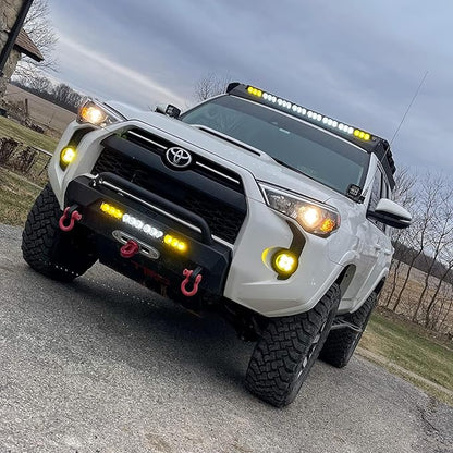 AUXTINGS 38 inch Single Row Dual Color LED Light Bar 210W Off Road Light Bar White Amber Combo LED Work Light Truck UTV 4x4 Cars SUVs ATVs Boats Fog Driving Light with Wiring Harness kit