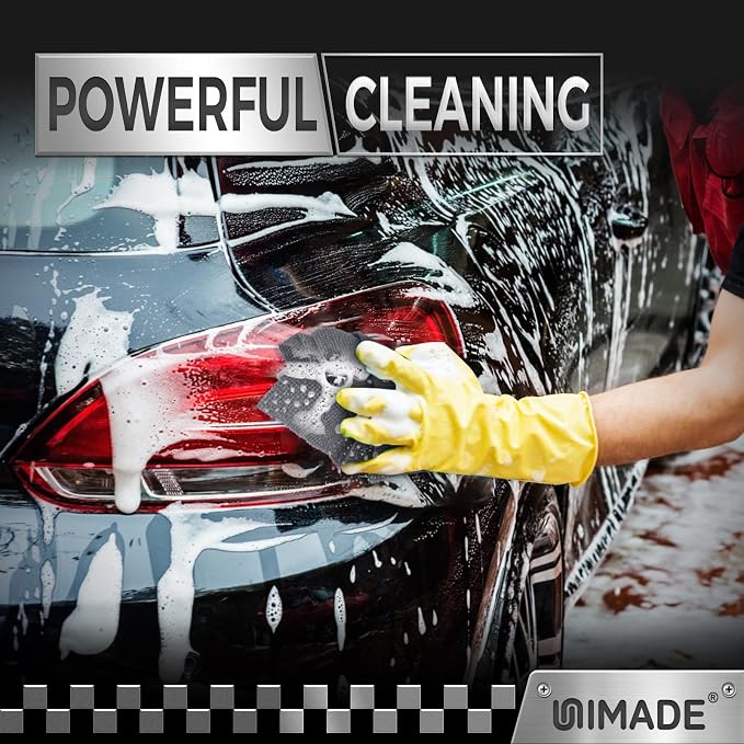 UNIMADE Microfiber Cleaning Cloth, 400 Pack Microfiber Towels for Cars Commercial Grade Work Rags Bulk Detailing Cloth for Automotive Bar Mechanic Restaurant Garage Housekeeping, 11.5"x 11.5", Grey
