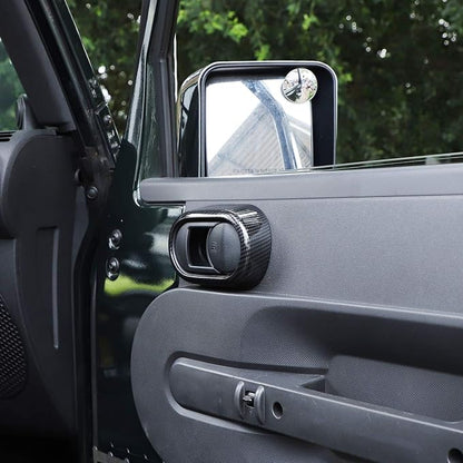 JeCar Interior Door Handle Cover Trim for 2007-2010 Jeep Wrangler JK Unlimited 4 Door Carbon Fiber Interior Accessories(4pcs)