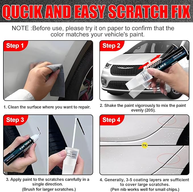 Car Touch Up Paint(Blue Panther Metallic(CV)) for LINCOLN, Car Paint Scratch Repair Kit, Quick & Easy Solution to Repair, 2 in 1 Scratch Remover Pen with 2PCS Disposable Micro Applicators