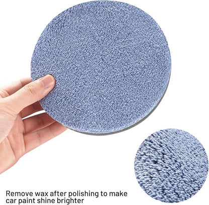 Buffing Polishing Pads, 7Pcs 6.5 Inch 165mm Face for 6Inch 150mm Backing Plate, Car Compound Buffing Sponge Pads and Woolen Pads Cutting Polishing Pad Kit for Car Polishing and Waxing