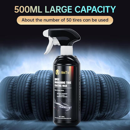 Gloss Tire Spray Rapid Ceramic Tire Coat –Deep Tire Black Finish – Lasts Up to 10x Longer – No Sling, Non-Greasy Ceramic Tire Coating for Car, Truck & SUV car Detailing Supplies 19 Oz