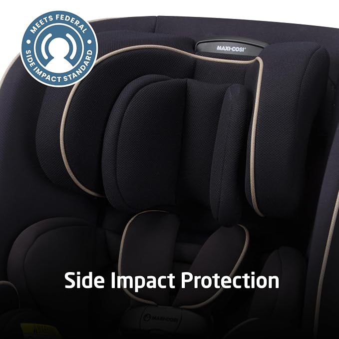 Maxi-Cosi Kani 4-in-1 Infant Kids Convertible Car Seat, Rear-Facing Forward-Facing Carseat, Booster, Slim Fit, Magnetic Buckle, 5-Position Recline, Fits 5-100 lbs, 19-57 in, Caspian Caviar
