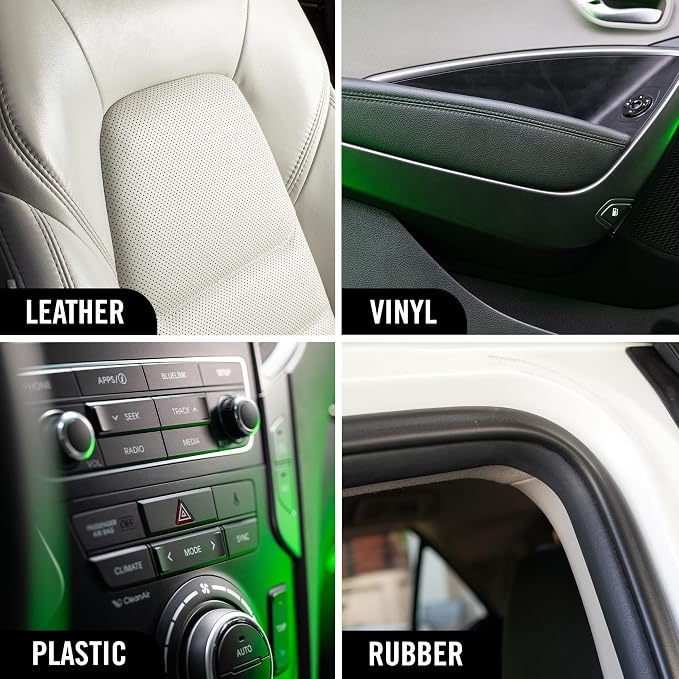 Turtle Wax Hybrid Solutions Inside Job, All Purpose Ceramic Interior Car Cleaner and Protectant, Cleans, Deodorizes and Protects Leather Car Seats, Vinyl, Rubber, and Plastic, 16 fl oz (Pack of 2)