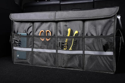 Collapsible Multi Compartment Car Trunk Organizer,SUV Trunk Organizer, suitable for Car Accessories Interior for Women and Men (JB-06)