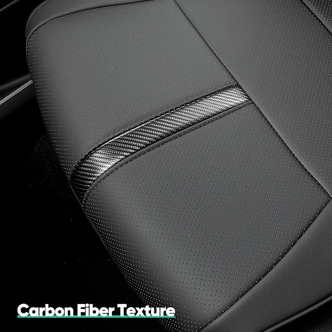 for Ford F150 Seat Covers 2015-2023 2024 2025 2026 (Only Front Seat Covers), Leather Pickup Truck Seat Covers Custom Fit for F-150 XL XLT (Not for Regular Cab) Waterproof Car Accessories Black
