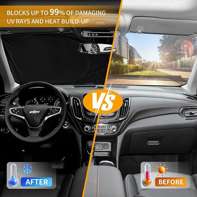 INSAUTO for Subaru Impreza Windshield Sun Shade Fit for Crosstrek Baja XV Crosstrek 2012-2025 Foldable Sunshade Car Sun Visor Cover Protector 210T Reflective Shade Blocks UV Rays Car Accessories L