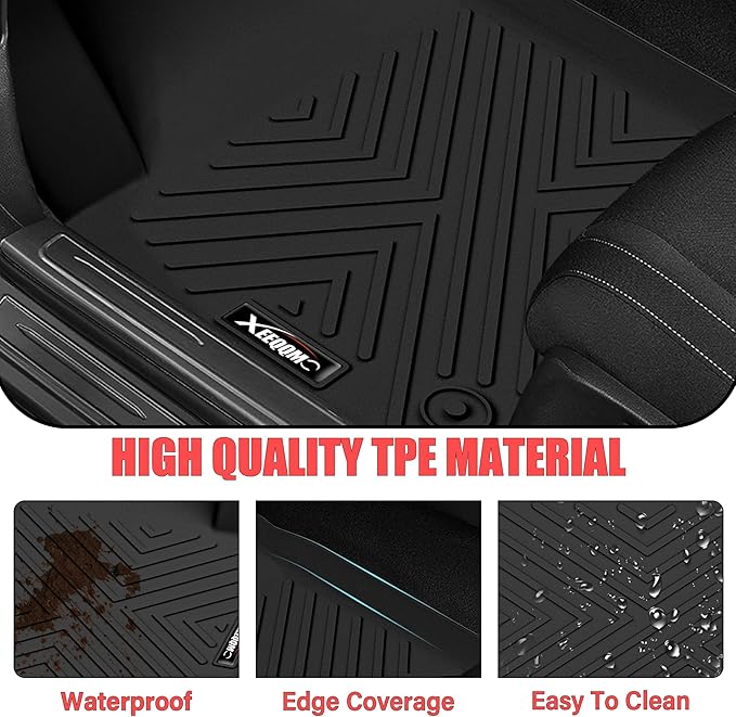 Floor Mats for 2021-2026 Kia Sorento 6&7 Seats Hybrid Trunk Mat with Backrest Mat All Weather TPE Rubber Cargo Liner Back Seat Cover 3rd Row for 2026 Kia Sorento Accessories
