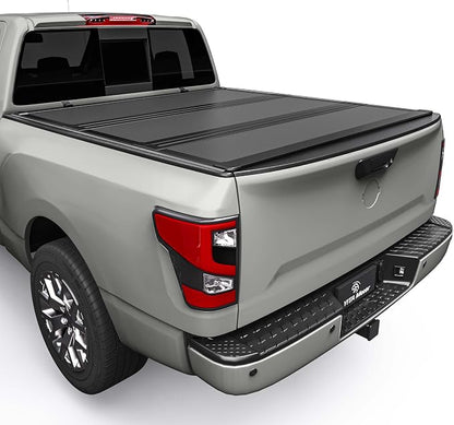 YITAMOTOR Low-Profile Hard Tri-Fold Truck Bed Tonneau Cover Compatible with Nissan Frontier(NO México) 2005-2026 with 5 ft Bed