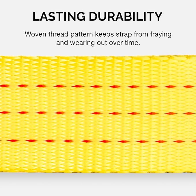 NEIKO 51008A Heavy Duty Tow Strap with Hooks 2 Pack, 2” x 30’, 10,000 LB Capacity, Tow Rope for Vehicles, Cars, Trucks, ATV Tow Strap