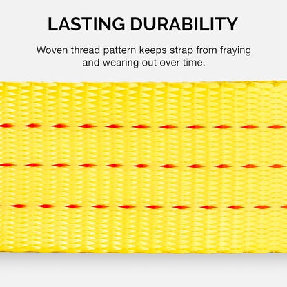 NEIKO 51008A Heavy Duty Tow Strap with Hooks 2 Pack, 2” x 30’, 10,000 LB Capacity, Tow Rope for Vehicles, Cars, Trucks, ATV Tow Strap