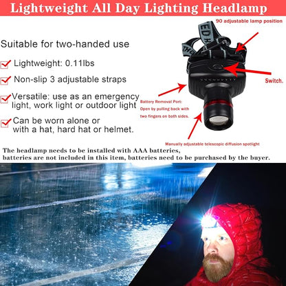 LIANXIN Emergency Car Kit with Jumper Cables Headlamp Car Safety Kits Pale | Roadside Car Emergency Kit Tow Straps, Tape Measure, Rainwear, Multi-tool Kit, Breakdowns Gifts for New Drivers