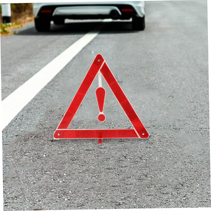 2pcs Car Warning Sign Safety Triangle Road Safety Kit Compact Folding Easy to Use