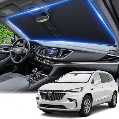 for Buick Enclave Windshield Sun Shade 2018-2023 2024 2025, Custom Fit Front Window Sunshade, Foldable UV Ray Blocker, Car Accessories Sun Visor for Enclave